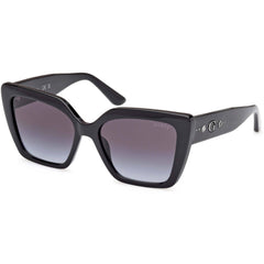 Guess Women's Sunglasses - Shiny Black Acetate Butterfly Shape Frame | GU00162 5501B