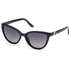 Guess Women's Sunglasses - Shiny Black Injected Plastic Cat Eye Frame | GU00189 5501D