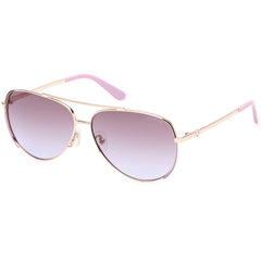 Guess Women's Sunglasses - Beige/Other Metal Aviator Full Rim Frame | GU00193 5859F