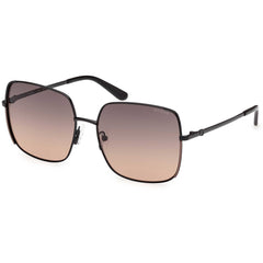 Guess Women's Sunglasses - Shiny Black Metal Square Full Rim Frame | GU00194 5801B