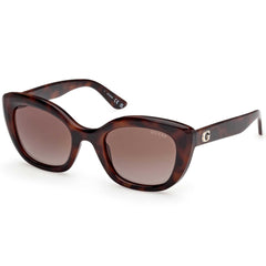 Guess Women's Sunglasses - Dark Havana Plastic Cat Eye Full Rim Frame | GU00196 5152F