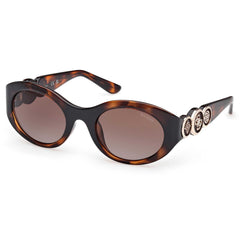 Guess Women's Sunglasses - Dark Havana Plastic Oval Full Rim Frame | GU00198 H 5352F
