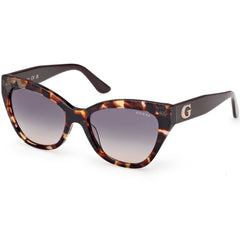 Guess Women's Sunglasses - Dark Havana Acetate Cat Eye Full Rim Frame | GU00204 5552B