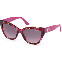Guess Women's Sunglasses - Shiny Lilac Acetate Cat Eye Full Rim Frame | GU00204 5578F