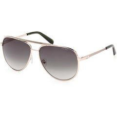 Guess Men's Sunglasses - Gold Metal Aviator Frame Gradient Green Lens | GU00209 6132P