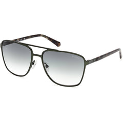 Guess Men's Sunglasses - Matte Dark Green Metal Navigator Shape Frame | GU00210 6097P