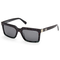 Guess Men's Sunglasses - Dark Green/Other Acetate Rectangular Full Rim | GU00213 5598V