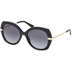 Guess Women's Sunglasses - Shiny Black Injected Plastic Butterfly | GU00215 5501B