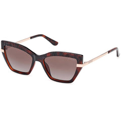 Guess Women's Sunglasses - Dark Havana Injected Plastic Cat Eye Frame | GU00216 5352F
