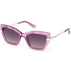 Guess Women's Sunglasses - Shiny Violet Injected Plastic Cat Eye Frame | GU00216 5381B