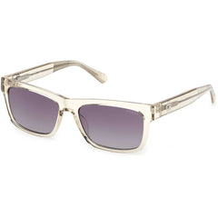 Guess Men's Sunglasses - Shiny Beige Plastic Rectangular Shape Frame | GU00221 5757Z