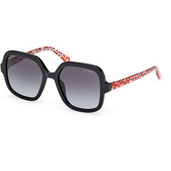 Guess Girl's Sunglasses - Shiny Black Plastic Square Full Rim Frame | GU00230 4801B