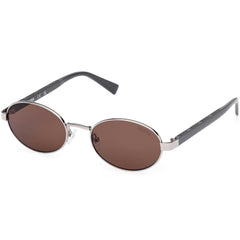 Guess Unisex Sunglasses - Shiny Gunmetal Metal Oval Full Rim Frame | GU00232 5408E