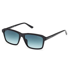 Guess Unisex Sunglasses - Shiny Black Acetate Rectangular Shape Frame | GU00236 5101W
