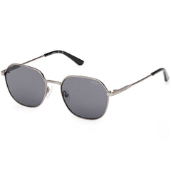 Guess Unisex Sunglasses - Shiny Gunmetal Metal Geometric Shape Frame | GU00238 4908A