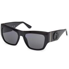 Guess Women's Sunglasses - Shiny Black Acetate Cat Eye Full Rim Frame | GU00252 5401A