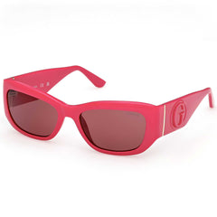 Guess Women's Sunglasses - Shiny Pink Injected Plastic Rectangular | GU00253 5672S