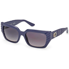 Guess Women's Sunglasses - Shiny Blue Injected Plastic Cat Eye Frame | GU00254 5590B