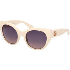 Guess Women's Sunglasses - Ivory Injected Plastic Cat Eye Shape Frame | GU00255 5325Z