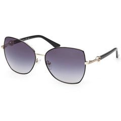 Guess Women's Sunglasses - Shiny Black Metal Butterfly Full Rim Frame | GU00259 5901B
