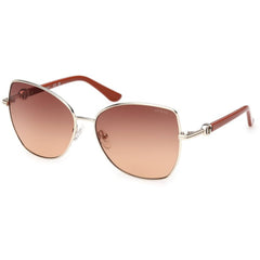 Guess Women's Sunglasses - Gold Metal Butterfly Shape Full Rim Frame | GU00259 5932F