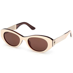 Guess Women's Sunglasses - Ivory Plastic Oval Shape Full Rim Frame | GU00261 H 5225E