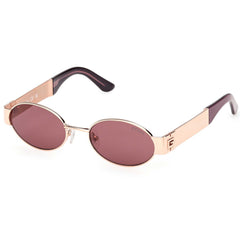 Guess Women's Sunglasses - Shiny Rose Gold Metal Oval Full Rim Frame | GU00262 5028Y