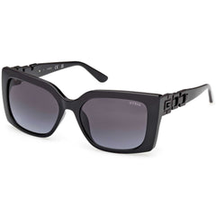 Guess Women's Sunglasses - Shiny Black Plastic Butterfly Shape Frame | GU00265 H 5501B