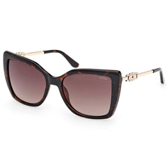 Guess Women's Sunglasses - Dark Havana Acetate Butterfly Shape Frame | GU00266 5652F