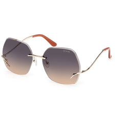 Guess Women's Sunglasses - Gold Metal Butterfly Shape Full Rim Frame | GU00268 6032B
