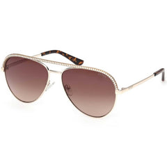 Guess Women's Sunglasses - Gold Metal Aviator Shape Full Rim Frame | GU00271 6032F