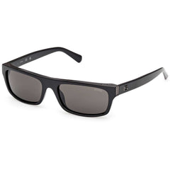 Guess Men's Sunglasses - Shiny Black Plastic Oval Shape Full Rim Frame | GU00276 5701A