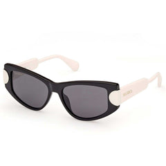 Max & Co. Women's Sunglasses - Shiny Black Injected Plastic Cat Eye | MO0107 5301A