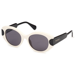 Max & Co. Women's Sunglasses - Ivory Acetate Oval Shape Full Rim Frame | MO0108 5125A