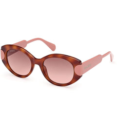 Max & Co. Women's Sunglasses - Dark Havana Acetate Oval Full Rim Frame | MO0108 5152F