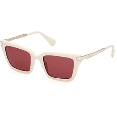 Max & Co. Women's Sunglasses - White Injected Plastic Cat Eye Full Rim | MO0110 5021S