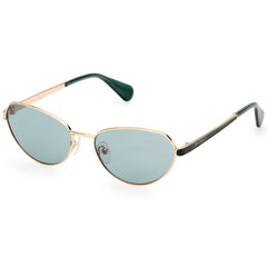 Max & Co. Women's Sunglasses - Shiny Deep Gold Metal Oval Shape Frame | MO0111 5530N