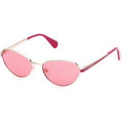 Max & Co. Women's Sunglasses - Shiny Pink Metal Oval Full Rim Frame | MO0111 5572S
