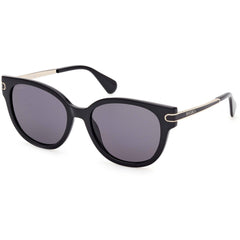 Max & Co. Women's Sunglasses - Shiny Black Injected Plastic Oval Frame | MO0121 5501A