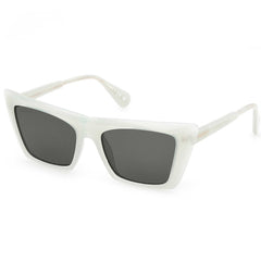 Max & Co. Women's Sunglasses - Shiny Light Green Plastic Cat Eye Frame | MO0122 5493N