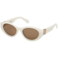 Max & Co. Women's Sunglasses - Ivory Plastic Cat Eye Full Rim Frame | MO0123 5325J