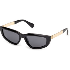 Max & Co. Women's Sunglasses - Shiny Black Injected Plastic Cat Eye | MO0125 5601A