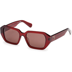 Max & Co. Women's Sunglasses - Shiny Red Plastic Rectangular Full Rim | MO0126 5366E