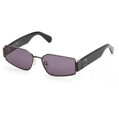 Max & Co. Women's Sunglasses - Shiny Black Metal Rectangular Frame | MO0128 5601A