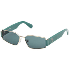 Max & Co. Women's Sunglasses - Gold Metal Rectangular Full Rim Frame | MO0128 5632N