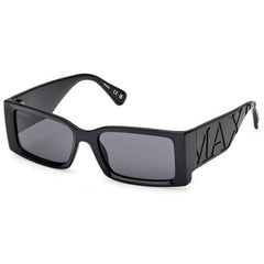 Max & Co. Women's Sunglasses - Shiny Black Acetate Rectangular Frame | MO0130 5401A