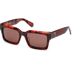 Max & Co. Women's Sunglasses - Red Havana Acetate Square Full Rim Frame | MO0132 5654E