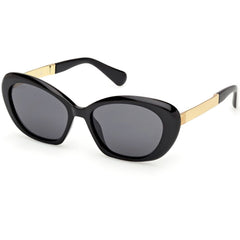 Max & Co. Women's Sunglasses - Shiny Black Injected Plastic Cat Eye | MO0133 5501A