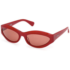 Max & Co. Women's Sunglasses - Shiny Red Plastic Cat Eye Full Rim Frame | MO0136 5966E