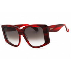 Max Mara Women's Sunglasses - Shiny Red Acetate Cat Eye Full Rim Frame | MM0098 5766B